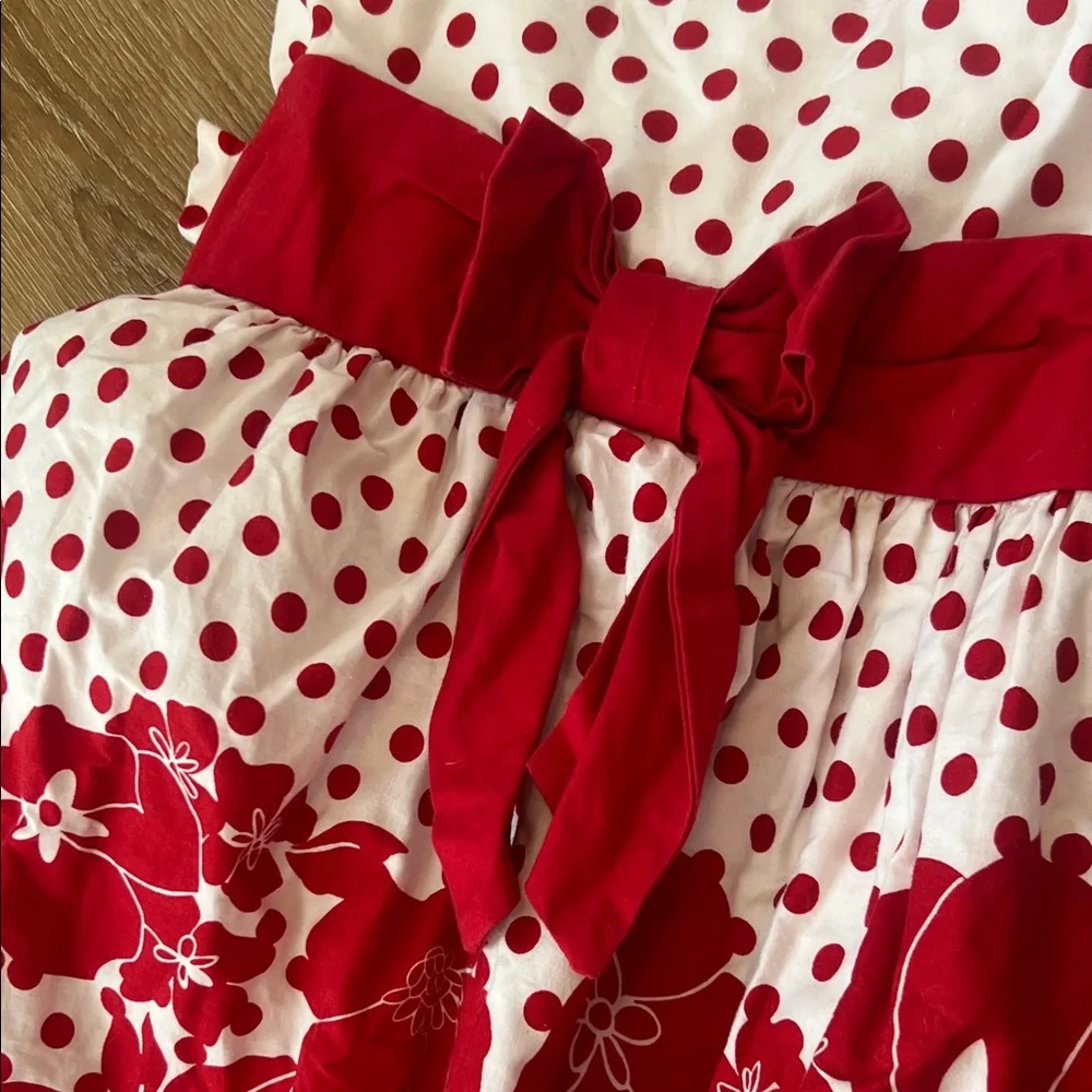 Vintage Charming Red and White Polka Dot Kids Dress 6